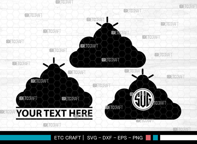 Cloud Icons Monogram, Clouds Svg, Jotta Cloud Svg, Cloudy, Rain Cloud, Cloud Monogram, Icon Monogram, Svg Cut File, Dxf, Eps, Png, SVG ETC Craft 