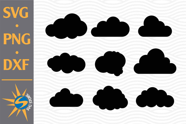 Cloud Silhouette SVG, PNG, DXF Digital Files Include SVG SVGStoreShop 
