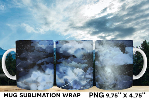 Cloud Sky Background Mug Wrap Sublimation Sublimation Natasha Prando 