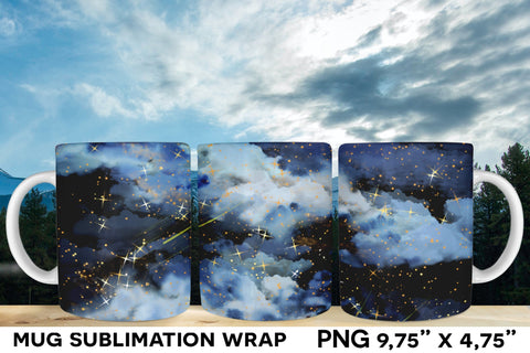 Cloud Sky Background Mug Wrap Sublimation Sublimation Natasha Prando 
