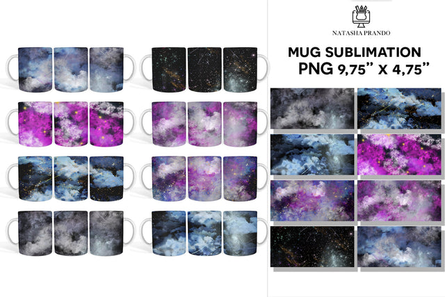 Cloud Sky Background Mug Wrap Sublimation Sublimation Natasha Prando 