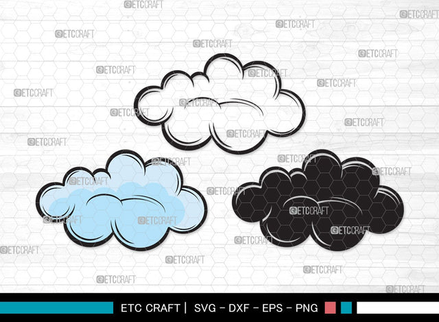 Cloud SVG | Rain Cloud Svg | Weather Svg | Sky Svg | Clouds Svg | Cloud Clipart SVG ETC Craft 