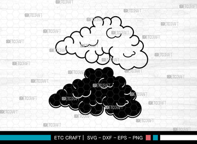 Cloud SVG, Weather Svg, Sky Svg, Rain Cloud Svg, Clouds Svg SVG ETC Craft 