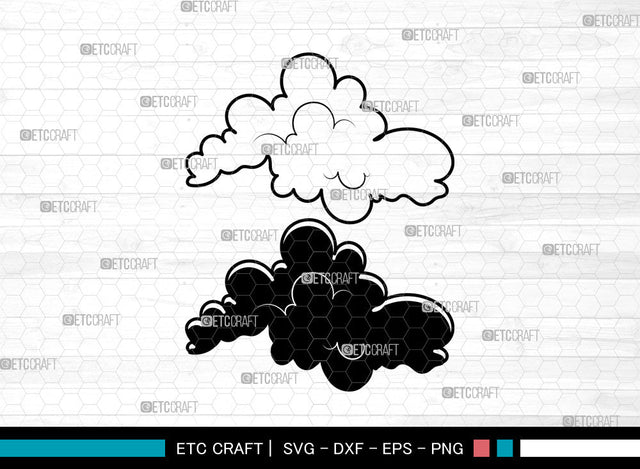 Cloud SVG, Weather Svg, Sky Svg, Rain Cloud Svg, Clouds Svg SVG ETC Craft 