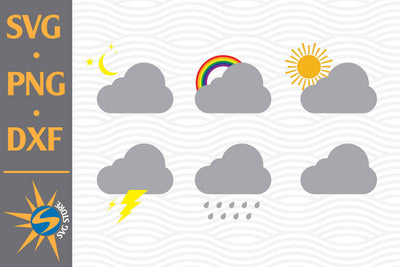 Cloud Weather SVG, PNG, DXF Digital Files Include SVG SVGStoreShop 