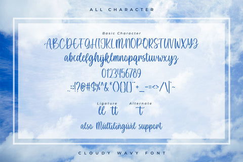 Cloudy Wavy Font yumnatype 