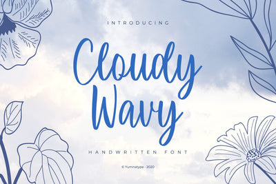 Cloudy Wavy Font yumnatype 