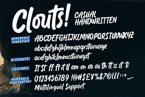 Clouts! - Casual Handwritten Font Font Four Lines Std. 