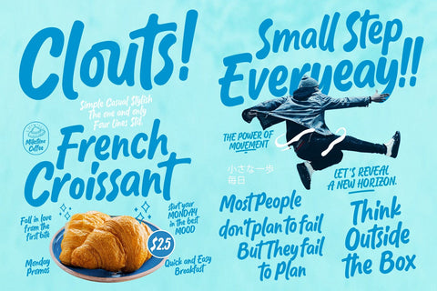 Clouts! - Casual Handwritten Font Font Four Lines Std. 