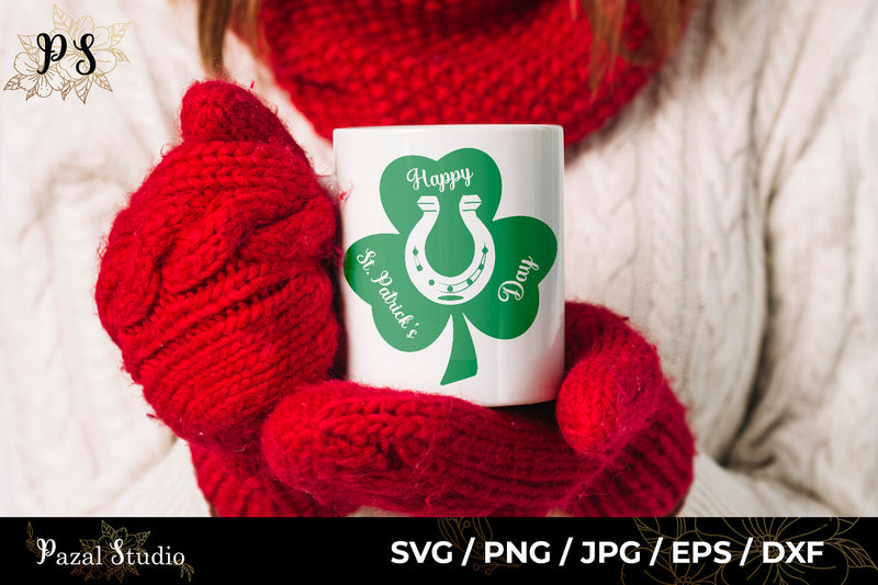 Clover Happy St. Patrick's Day SVG Cut File SVG Pazal Studio 