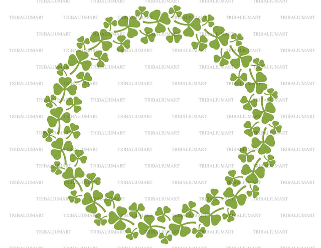 Clover leaf circle SVG TribaliumArtSF 