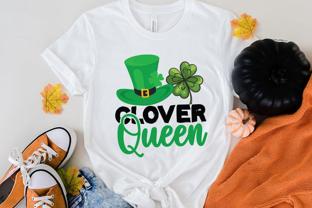 Clover Queen SVG Cut File, Clover Queen SVG Quotes , Clover Queen PNG SVG BlackCatsMedia 