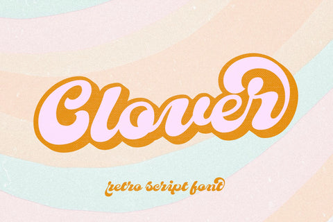 Clover - Retro Script Font Font KA Designs 