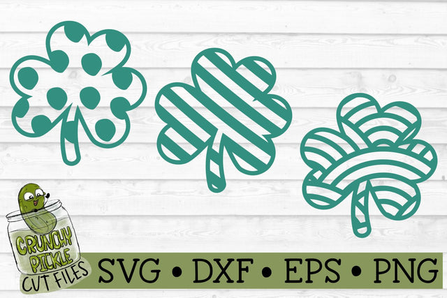 Clover Trio - St. Patrick's Day SVG Cut File SVG Crunchy Pickle 