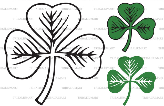 Clover with three leaves SVG TribaliumArtSF 