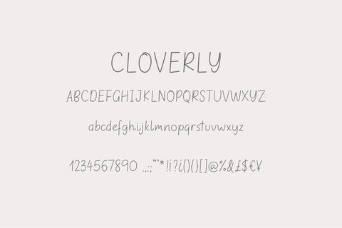 Cloverly Font Sunday Nomad 