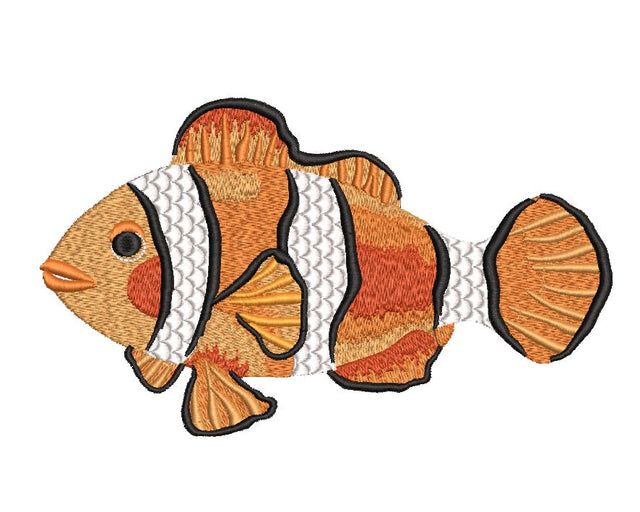 Clown Fish, Nemo Machine Embroidery Design Embroidery/Applique DESIGNS Canada Embroidery 