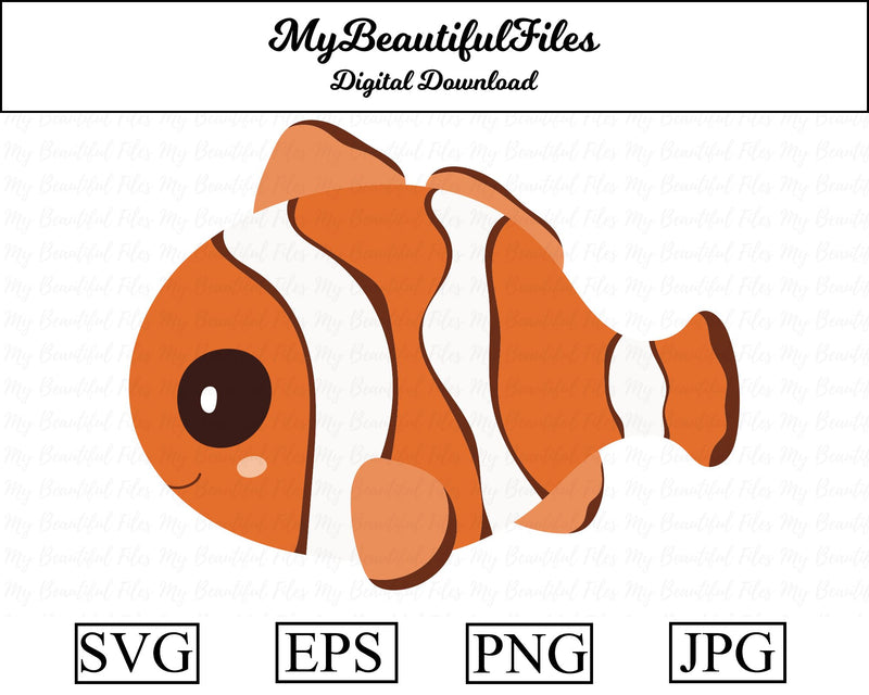 Clownfish - Animal SVG MyBeautifulFiles 