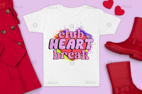 Club heart break Sublimation PNG Sublimation Regulrcrative 