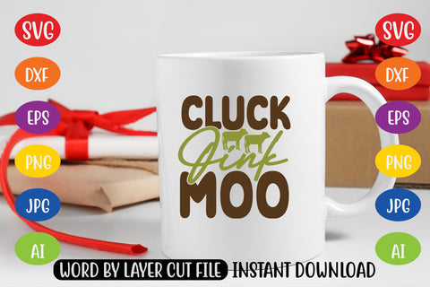 Cluck Oink Moo SVG CUT FILE SVG MStudio 