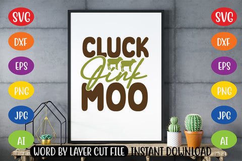 Cluck Oink Moo SVG CUT FILE SVG MStudio 