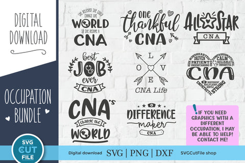 CNA bundle svg, nurse gift idea svg, certified nursing assistant svg, cna, nurse appreciation, heart words svg, subway art SVG SVG Cut File 