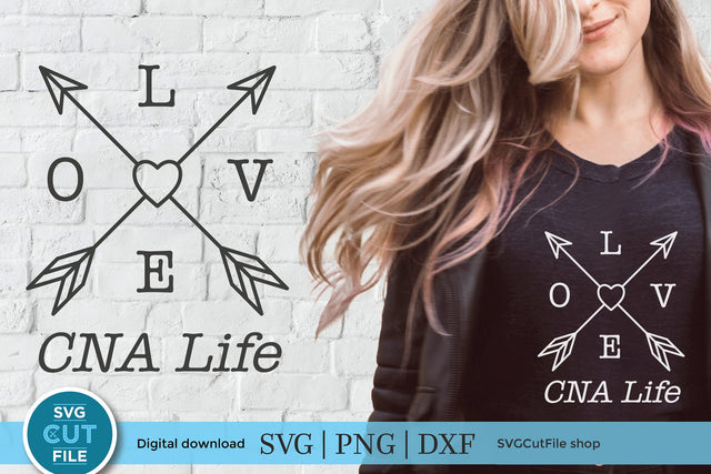 CNA svg, Certified Nursing Assistant svg, a CNA life design with arrows SVG SVG Cut File 