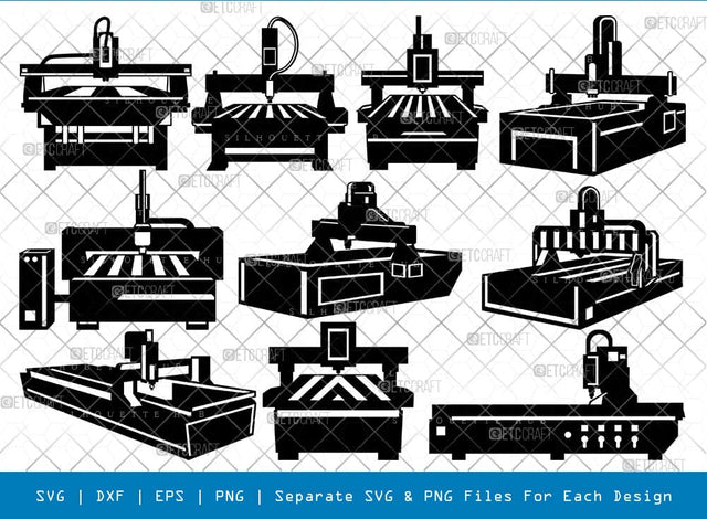 CNC Router Machine Silhouette Svg Cricut Cut Files Png Bundle SVG ETC Craft 
