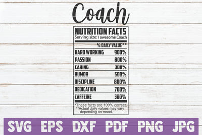 Coach Nutrition Facts SVG MintyMarshmallows 