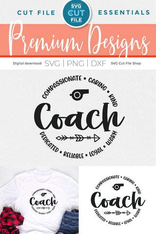 Coach svg with round circle design SVG SVG Cut File 