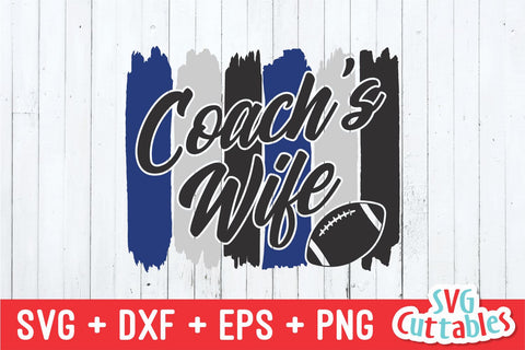 Coach's Wife Football svg - Football Cut File - svg - dxf - eps - png - Brush Stroke - Silhouette - Cricut - Digital Download SVG Svg Cuttables 