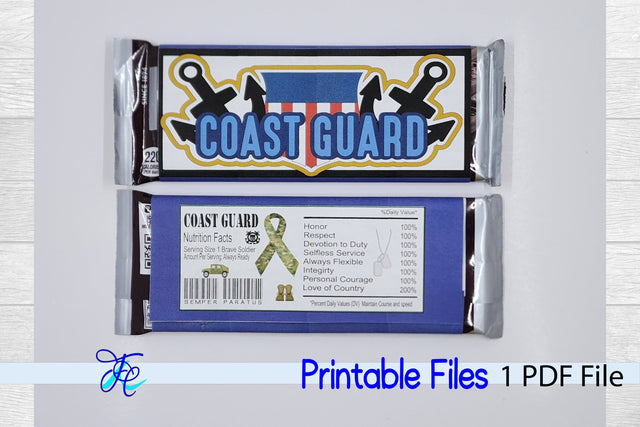 Coast Guard Candy Bar Wrapper SVG Family Creations 