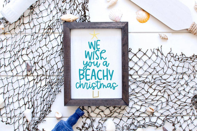 Coastal Christmas SVG - We Wishy You A Beachy Christmas SVG Simply Cutz 