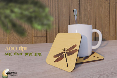 Coaster Design Laser Cut. Kitchen Decor SVG. Home Laser Cut. SVG Evgenyia Guschina 
