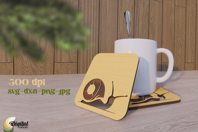 Coaster Laser Cut. Kitchen Decor SVG. Home Laser Cut. SVG Evgenyia Guschina 