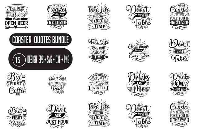 Coaster SVG bundle 15 design SVG Nurstore 