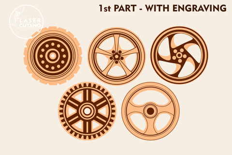 COASTERS Bundle Templates For Laser Cutting Wood and Paper Cut SVG LaserCutano 