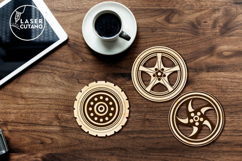 COASTERS Bundle Templates For Laser Cutting Wood and Paper Cut SVG LaserCutano 