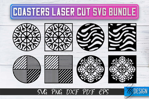 Laser Cut Coaster Blanks SVG File Free Download 