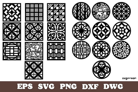 Coasters Laser Cut | Svg Bundle | Mandala SVG SvgOcean 