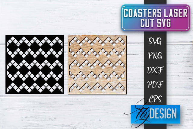 Coasters Laser Cut SVG | Laser Cut SVG SVG Fly Design 