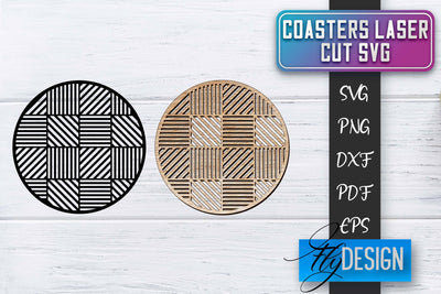Coasters Laser Cut SVG | Laser Cut SVG SVG Fly Design 