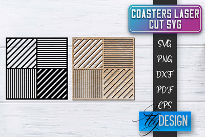 Coasters Laser Cut SVG | Laser Cut SVG SVG Fly Design 