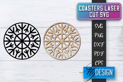 Coasters Laser Cut SVG | Laser Cut SVG SVG Fly Design 