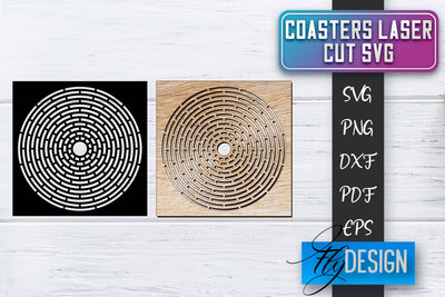 Coasters Laser Cut SVG | Laser Cut SVG SVG Fly Design 