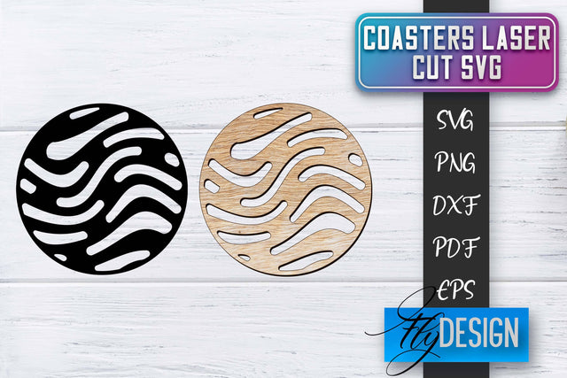 Coasters Laser Cut SVG | Laser Cut SVG SVG Fly Design 