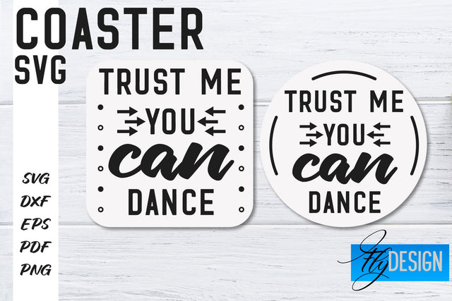 Coasters SVG | Coffee SVG Design | Funny Quotes SVG Fly Design 