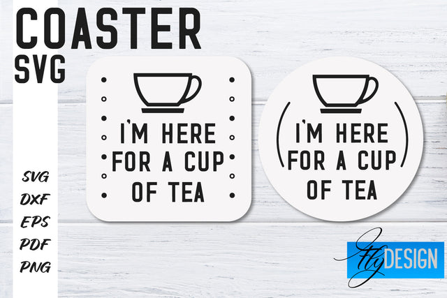 Coasters SVG | Coffee SVG Design | Funny Quotes SVG Fly Design 