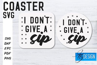 Coasters SVG | Coffee SVG Design | Funny Quotes SVG Fly Design 