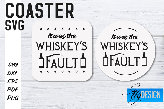 Coasters SVG | Coffee SVG Design | Funny Quotes SVG Fly Design 